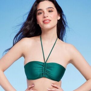 NWT Shade & Shore front halter bandeau bikini top